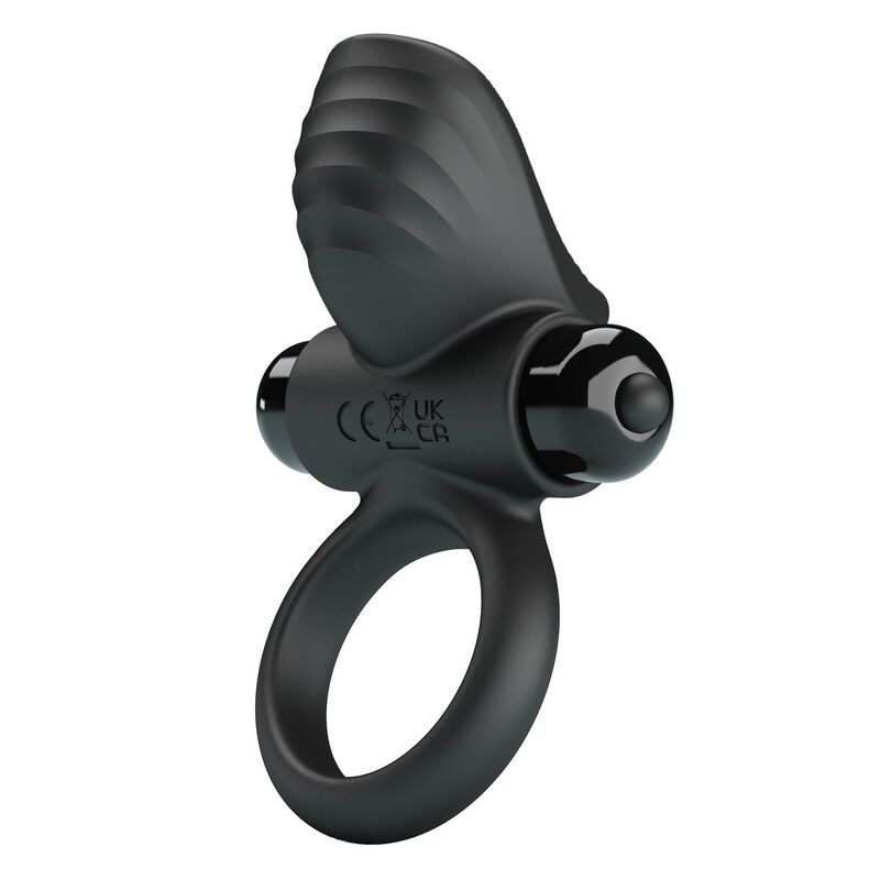 FOR HIM – Pretty Love - Anel Vibratório Para Pênis Adrien Com 10 Funções - Preto