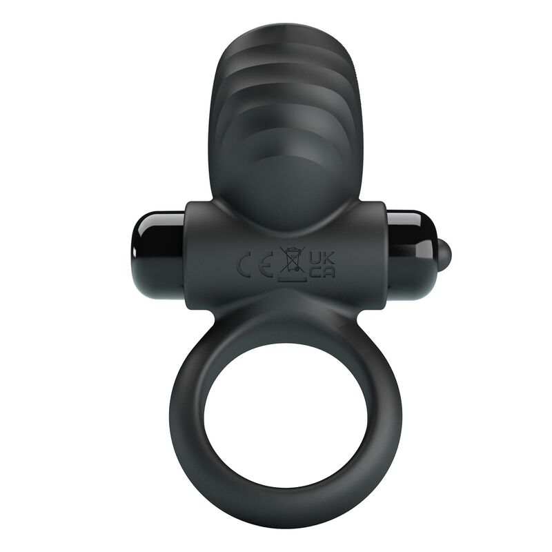 FOR HIM – Pretty Love - Anel Vibratório Para Pênis Adrien Com 10 Funções - Preto - Image 4