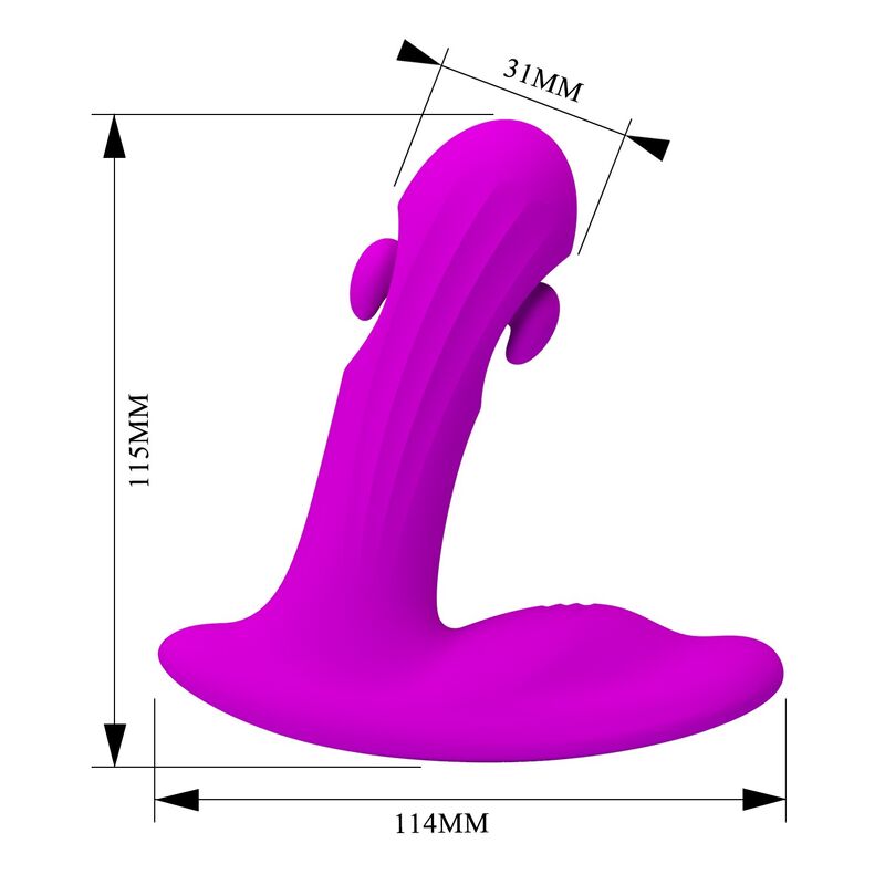 HIGH TECH – Pretty Love - Massageador De Próstata Recarregável Bauer Com 12 Modos - Roxo - Image 8