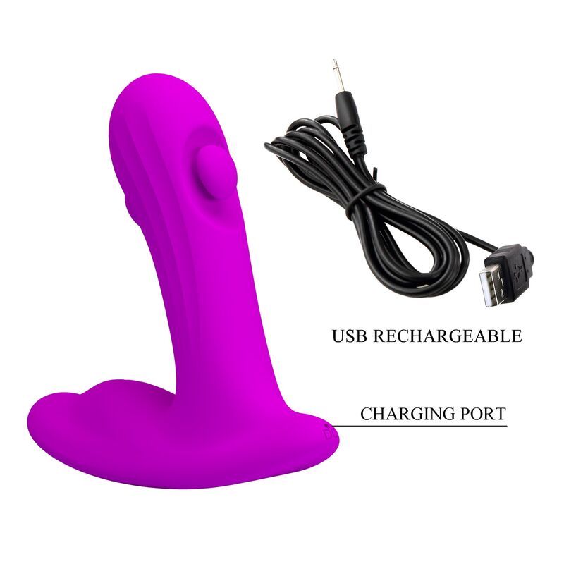 HIGH TECH – Pretty Love - Massageador De Próstata Recarregável Bauer Com 12 Modos - Roxo - Image 9