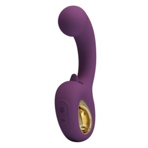 HIGH TECH – Pretty Love - Brynnlee Vibrador Recarregável Com Estimulador Oral, 10 Vibrações E 5 Funções De Lambida, Roxo