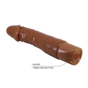 DILDOS – Pretty Love - Vibrador Realista Donald 19,5 Cm Ø 4 Cm Marrom