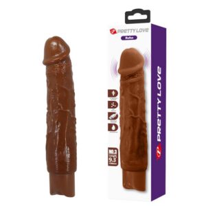 DILDOS – Pretty Love - Vibrador Realista Duke 23,5 Cm Ø 4,8 Cm Marrom