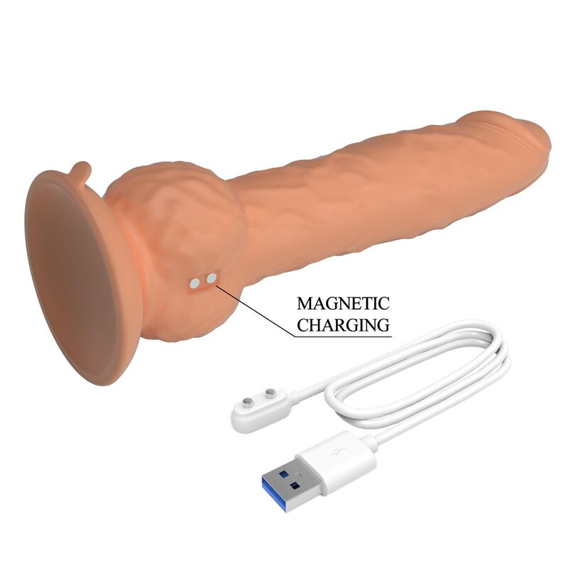 DILDOS – Pretty Love - Eren Dildo Vibratório Com Empurração 20,5 Cm Ø 4,5 Cm Natural - Image 7