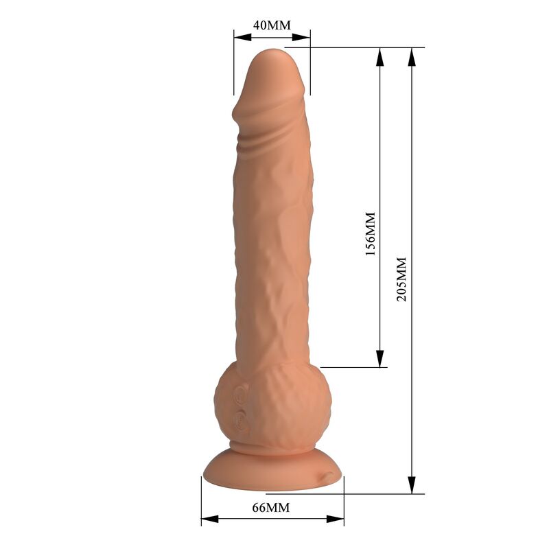 DILDOS – Pretty Love - Eren Dildo Vibratório Com Empurração 20,5 Cm Ø 4,5 Cm Natural - Image 8
