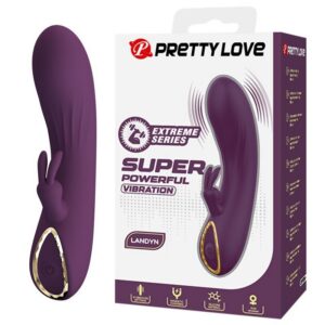 HIGH TECH – Pretty Love - Vibrador Coelho Recarregável Landyn Com 10 Funções - Roxo