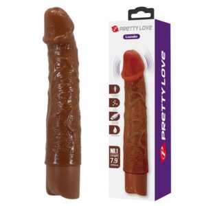 DILDOS – Pretty Love - Vibrador Realista Leonardo 20 Cm Ø 4 Cm Marrom