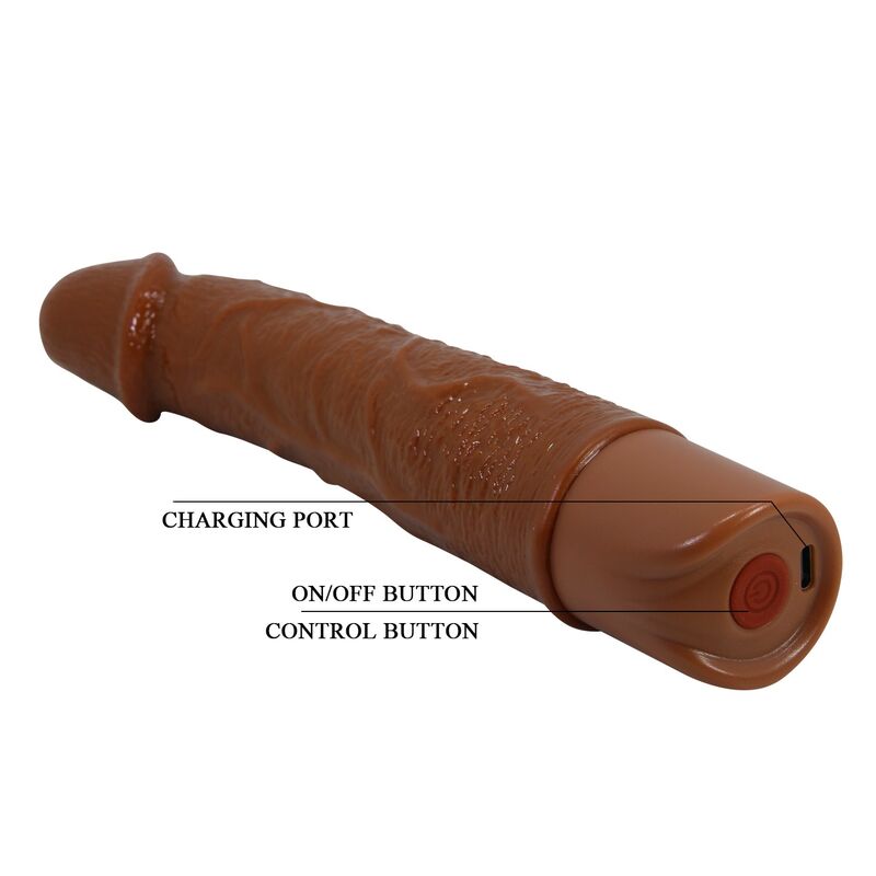 DILDOS – Pretty Love - Vibrador Realista Leonardo 20 Cm Ø 4 Cm Marrom - Image 8