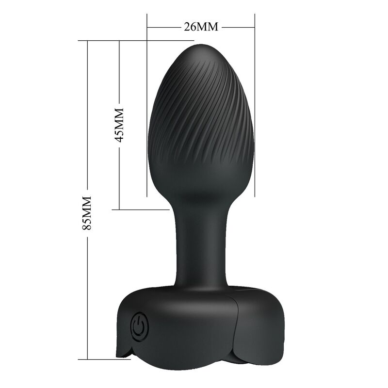 ANAL TOYS – Pretty Love - Plug Anal Vibratório Recarregável Com 10 Modos - Preto - Image 5