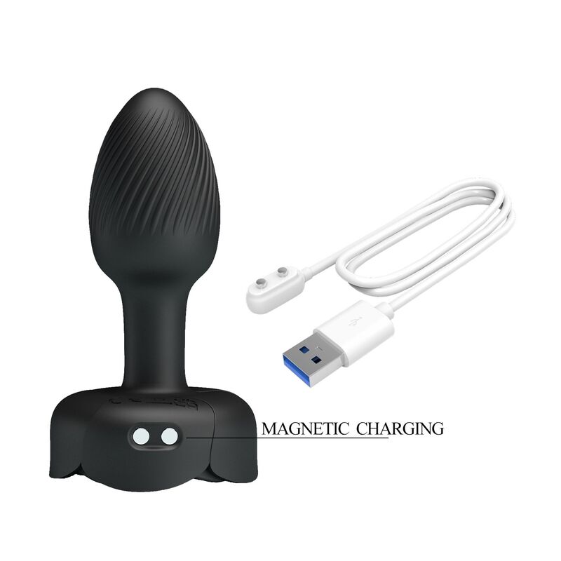 ANAL TOYS – Pretty Love - Plug Anal Vibratório Recarregável Com 10 Modos - Preto - Image 6