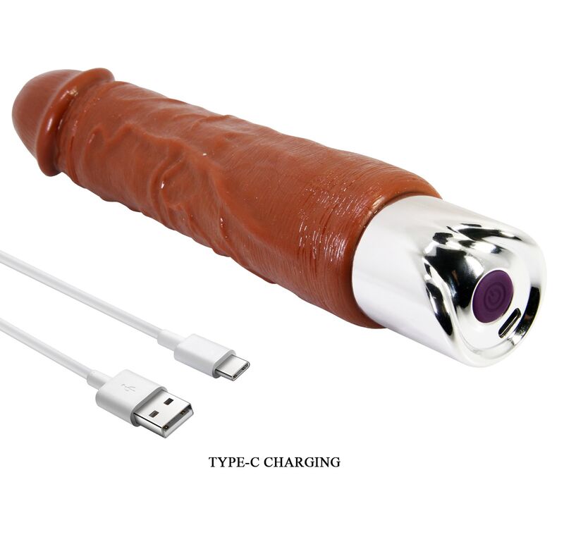 DILDOS – Pretty Love - Vibrador Realista Profissional 23,5 Cm Ø 4,8 Cm Marrom - Image 7