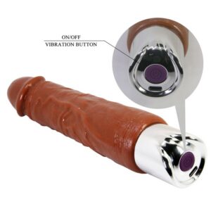 DILDOS – Pretty Love - Vibrador Realista Profissional 23,5 Cm Ø 4,8 Cm Marrom