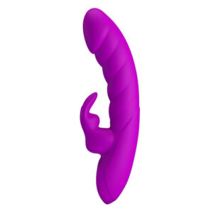 HIGH TECH – Pretty Love - Monica Vibrador Recarregável Com Dupla Estimulação Para Ponto G E Clitóris Roxo