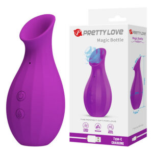 HIGH TECH – Pretty Love - Garrafa Mágica Estimulador Clitoriano Recarregável Por Sucção - Roxo