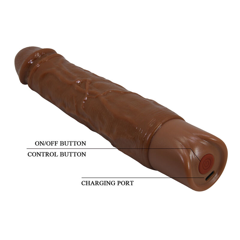 DILDOS – Pretty Love - Kessler Vibrador Realista Com 10 Modos De Vibração E 10 Intensidades, 22 Cm, Marrom - Image 12