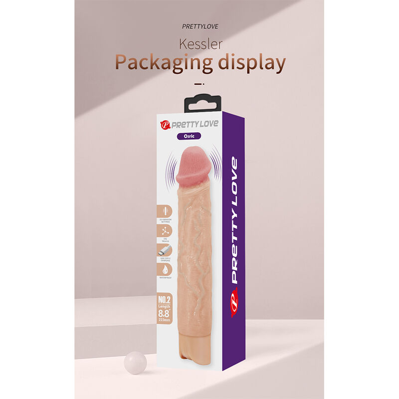 DILDOS – Pretty Love - Kessler Dildo Vibratório Realista Com 10 Modos De Vibração E 10 Níveis De Profundidade, 22 Cm Natural - Image 14