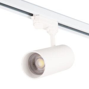 Projetor de calha trifásico 30 W COB regulável sem cintilação branco CCT (temperatura de cor ajustável) 3000-6000 K