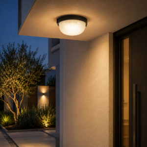 Aplique de parede para jardim E27 IP44 preto sem lâmpada