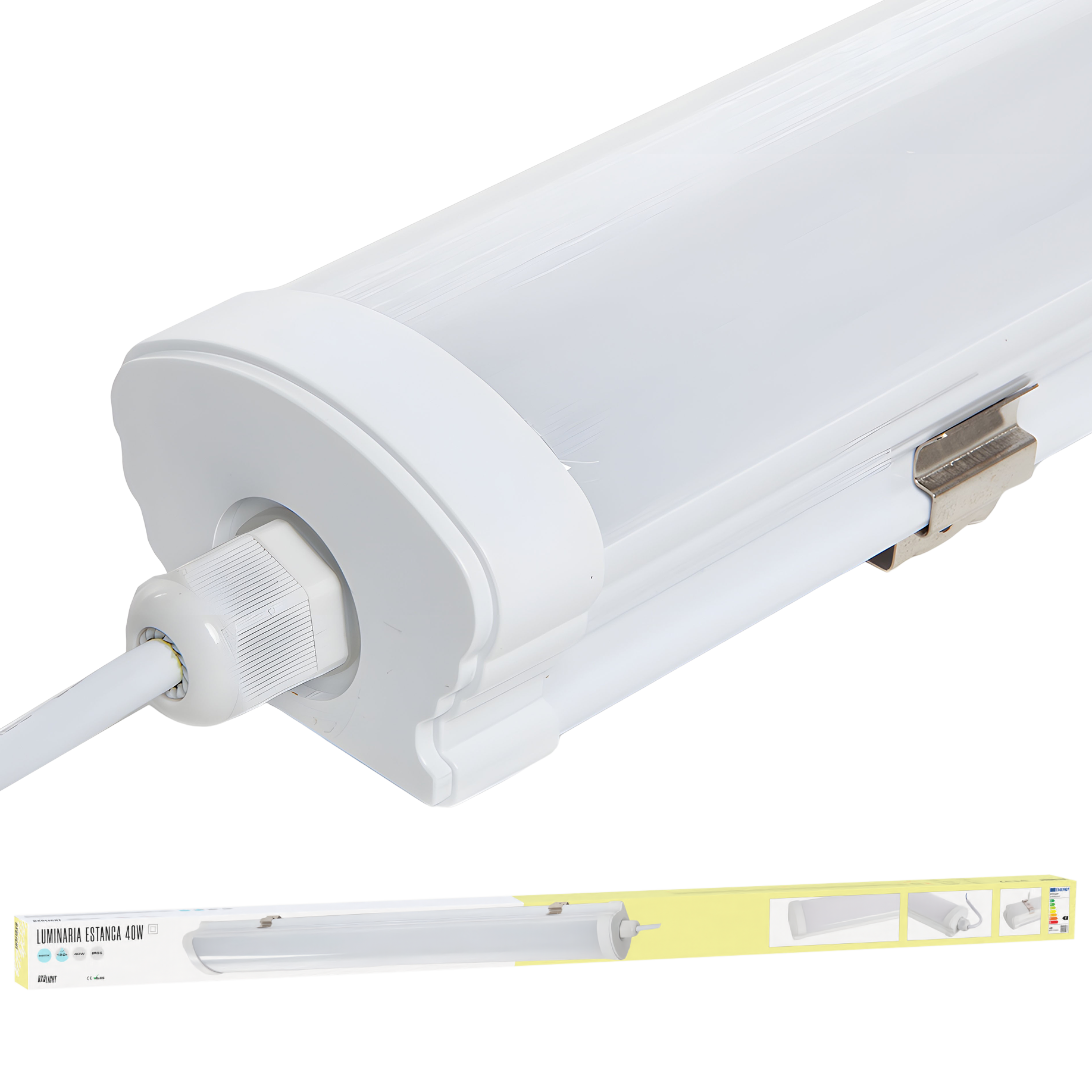 Fotografia do Equipamento LED impermeável 40 W 3.600 lm 6000 K 120 cm IP65