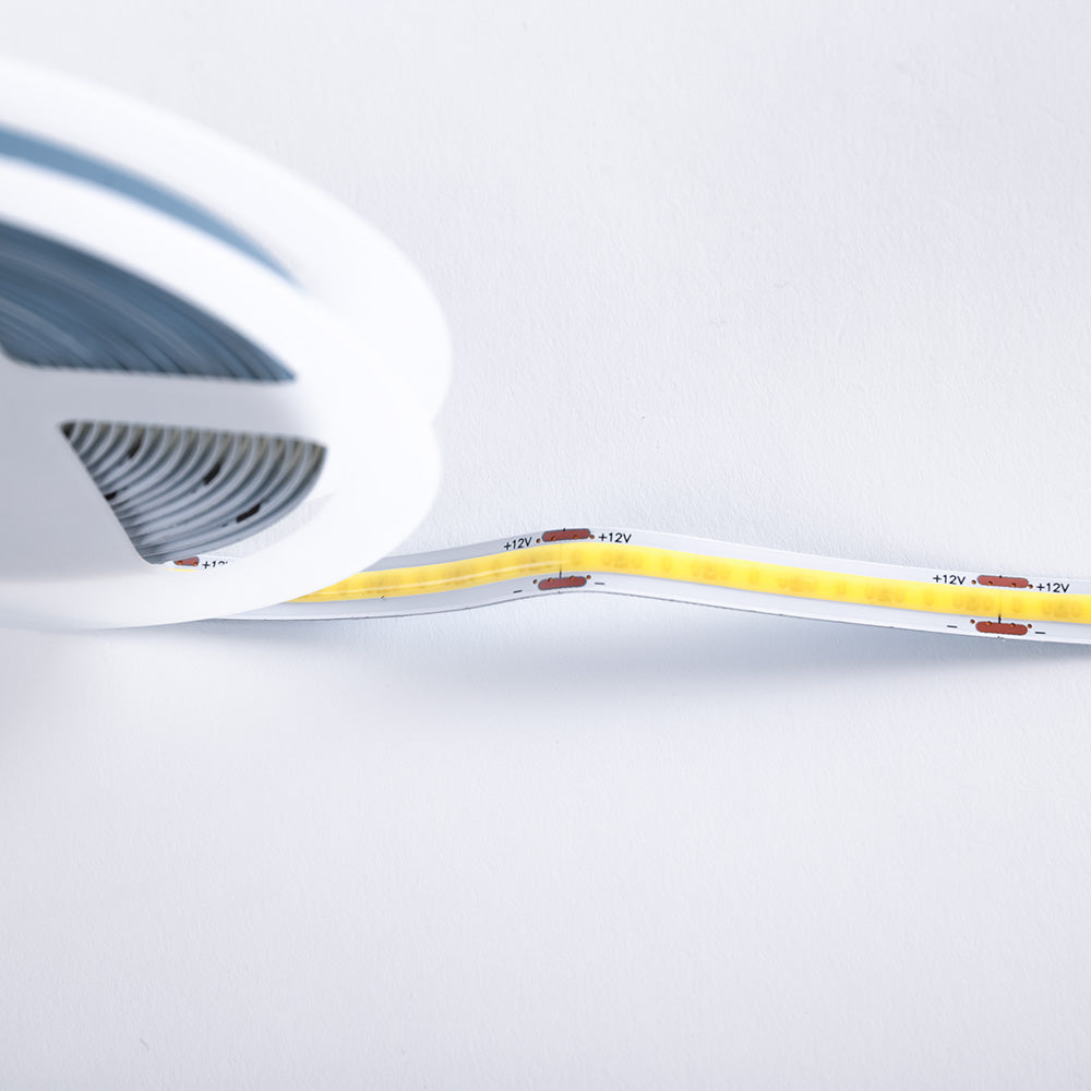 Fita de 320 LED/m 50 W 5.000 lm CRI90 COB 12 V DC IP20 8 mm largura x5 m -branco frio - Image 4