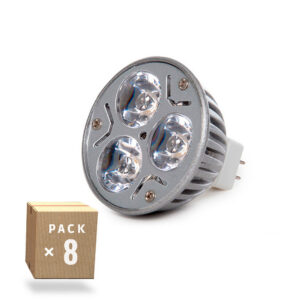 Conjunto de 8 lâmpadas LED GU5.3 6 W 515 lm 3000 K