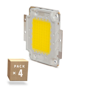 Fotografia do Conjunto de 4 LED de alta potência 50 W 5000 lm 6000 K cob30