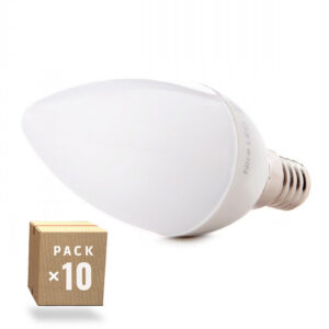 Fotografia do conjunto de 10 lâmpadas vela LED 2835smd E14 5 W 410 lm