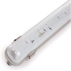 Fotografia do Kit de luz LED conectável à prova de água IP65: 1 tubo LED ABS/PC de 1500 mm com clips em aço inoxidável