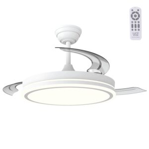 Fotografia do Ventilador DC Martina, função verão/inverno, 48 W, branco, 3 pás, 5040 lm, 3500-4000-6500 K, comando e temporizador