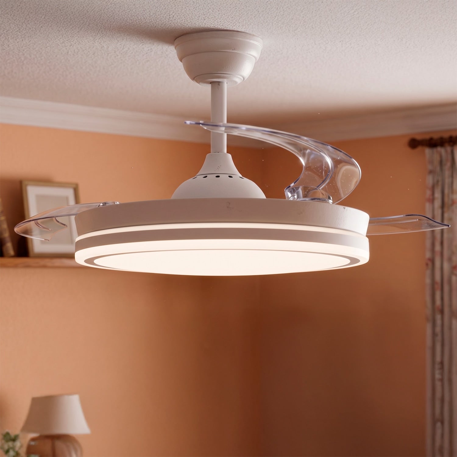Ventilador DC "Martina", função verão/inverno, 48 W, branco, 3 pás, 5040 lm, 3500-4000-6500 K, comando e temporizador - Image 2