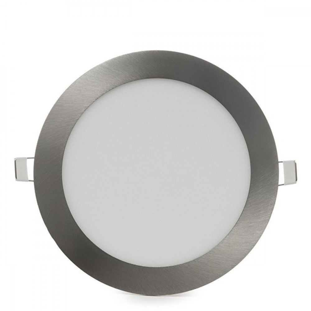 Painel LED 12 W 1200 lm 6000 K circular níquel acetinado - Image 3
