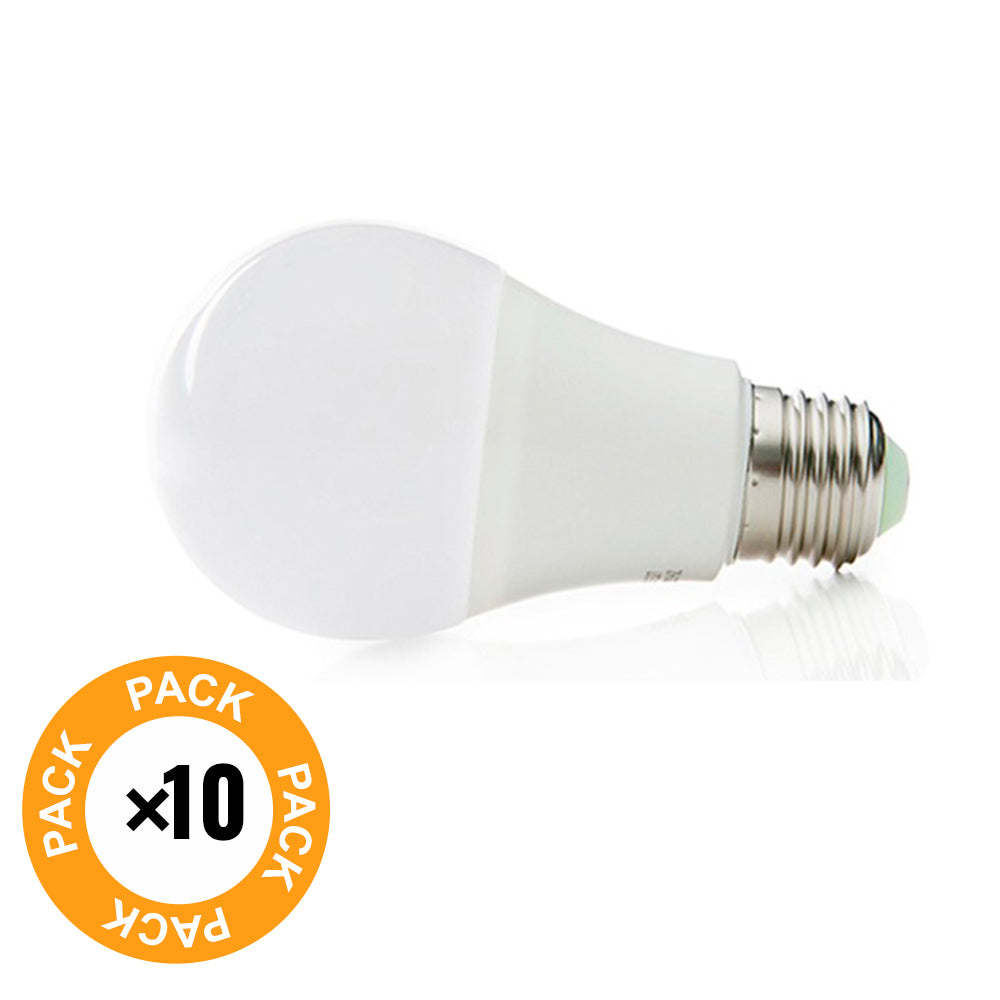 Conjunto de 10 lâmpadas LED esféricas alumínio/PC E27 9 W 810 lm - Image 2