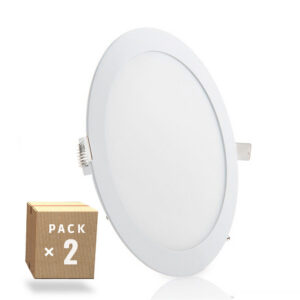 Fotografia do Conjunto de 2 painéis LED 20 W 2000 lm circular