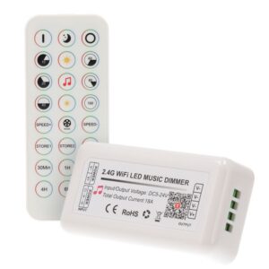 Regulador de intensidade para fita LED TUYA 2.4g wi-fi com comando remoto de 24 teclas