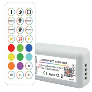 Controlador TUYA wi-fi 2.4g rf RGB LED 24 teclas
