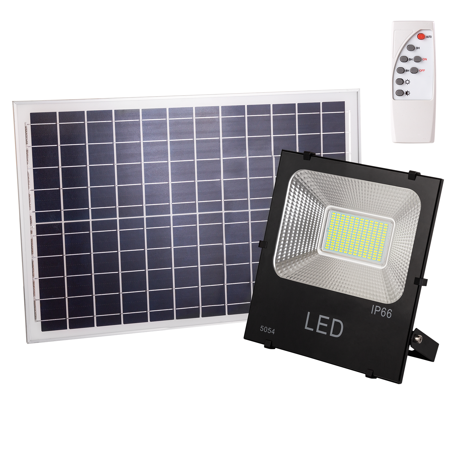 Fotografia do Projetor LED 100 W 10.000 lm 6000 K sensor solar 100 W + painel de comando à distância 6 V/25 W