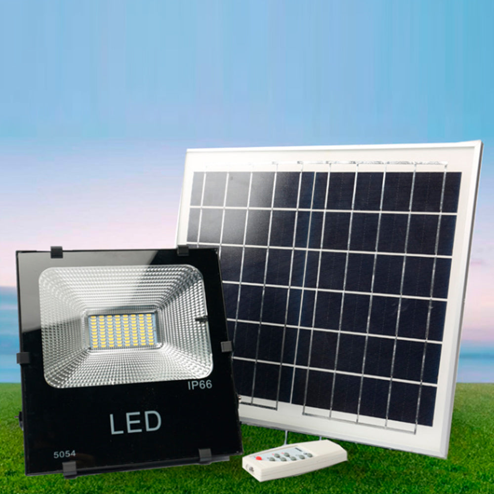 Projetor LED 100 W 10.000 lm 6000 K sensor solar 100 W + painel de comando à distância 6 V/25 W - Image 3
