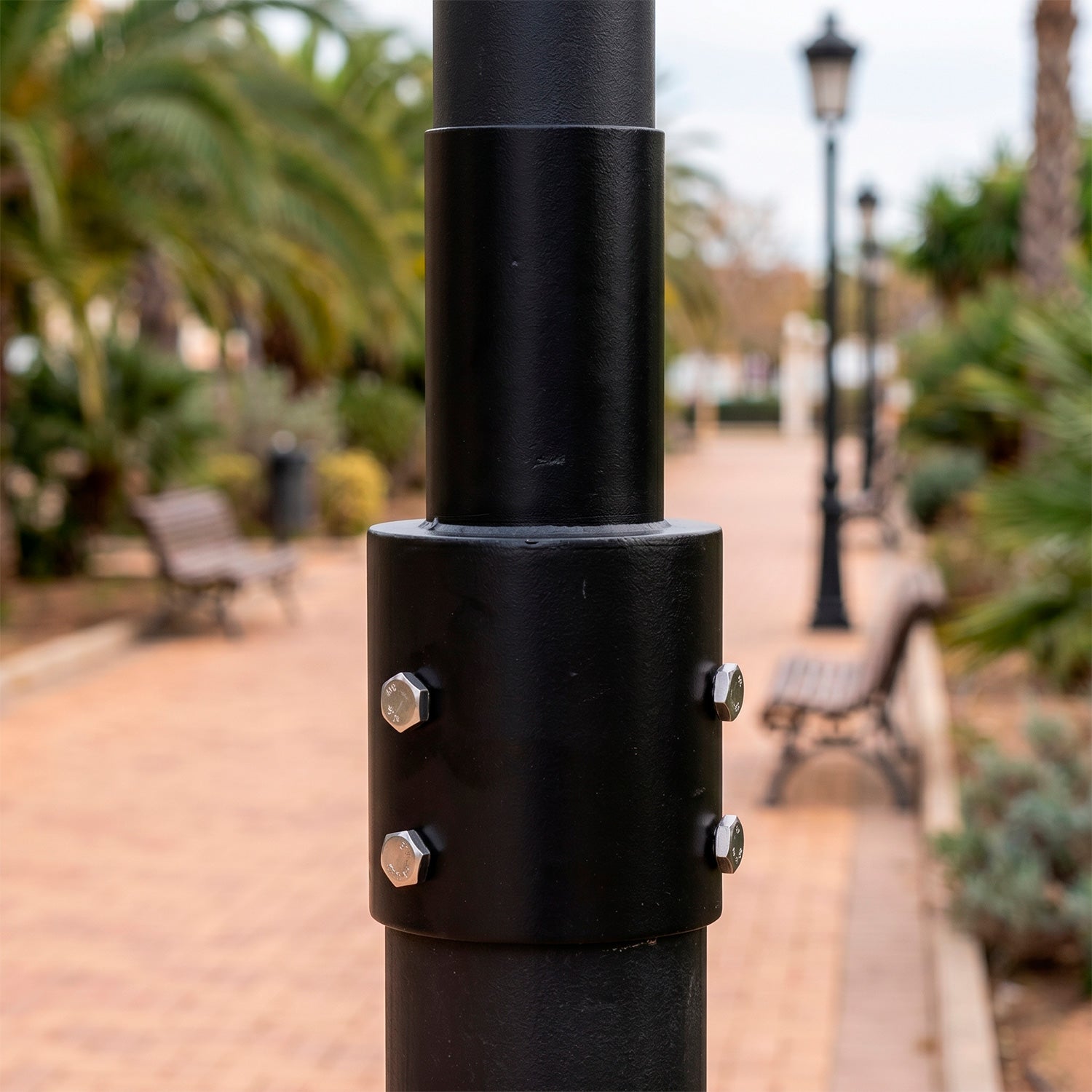 Adaptador de coluna de iluminação pública de 80 mm para 60 mm, preto - Image 5