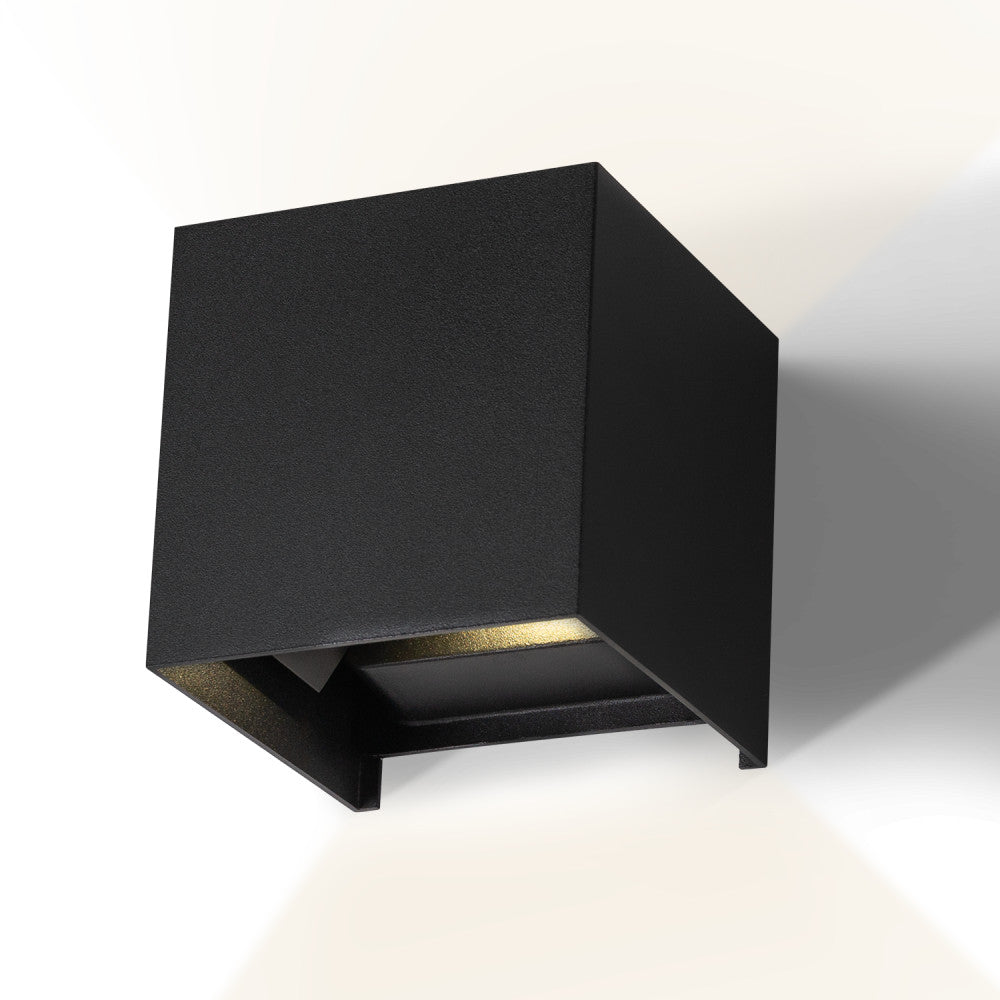 Aplique LED para exterior 2 × 5 W 100 lm/W IP65 preto - Image 3