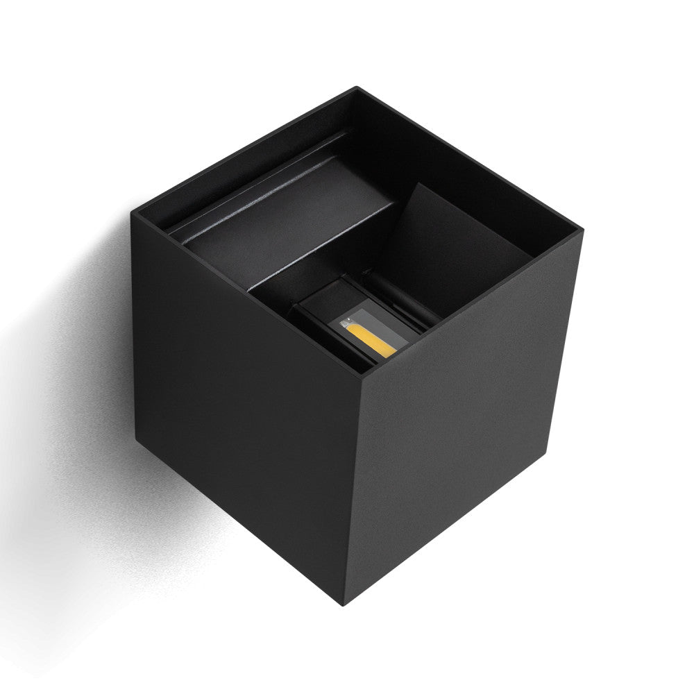 Aplique LED para exterior 2 × 5 W 100 lm/W IP65 preto - Image 5