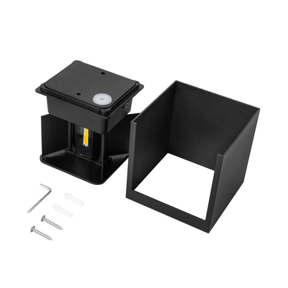Aplique LED para exterior 2 × 5 W 100 lm/W IP65 preto - Image 6