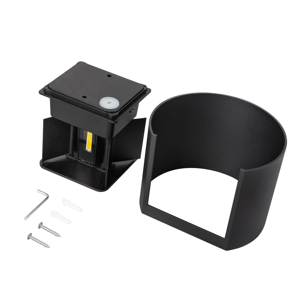 Aplique LED para exterior 2 × 5 W 100 lm/W IP65 preto - Image 6