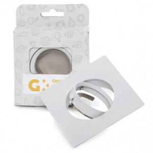 Fotografia do Anel downlight inclinável quadrado alumínio branco83/83 mm caixa personalizada