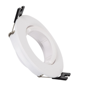 Downlight anel spotlight 1xgu10 policarbonato circular branco