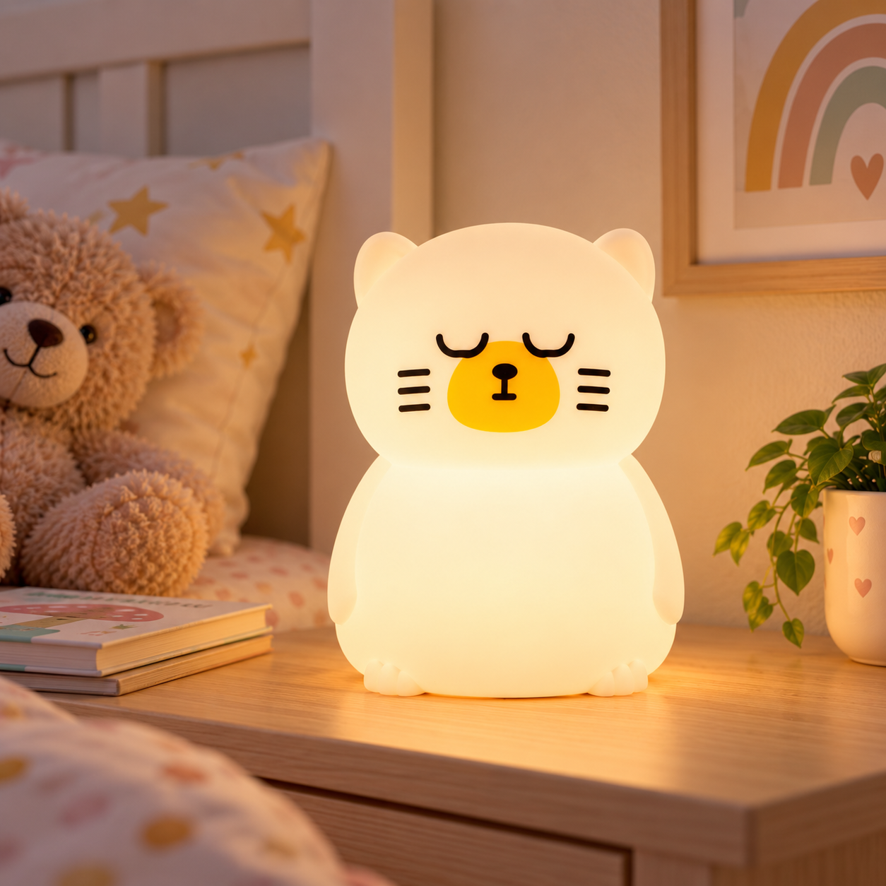 Fotografia do Candeeiro de mesa LED infantil regulável por palmas 5 V DC/USB 6500 K