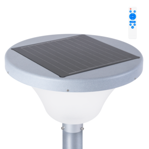 Poste solar circular LED para jardins 45 W