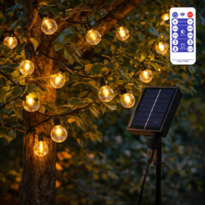 Fotografia da Corrente 25 lâmpadas LED G40 2700 K 9,5 m solar