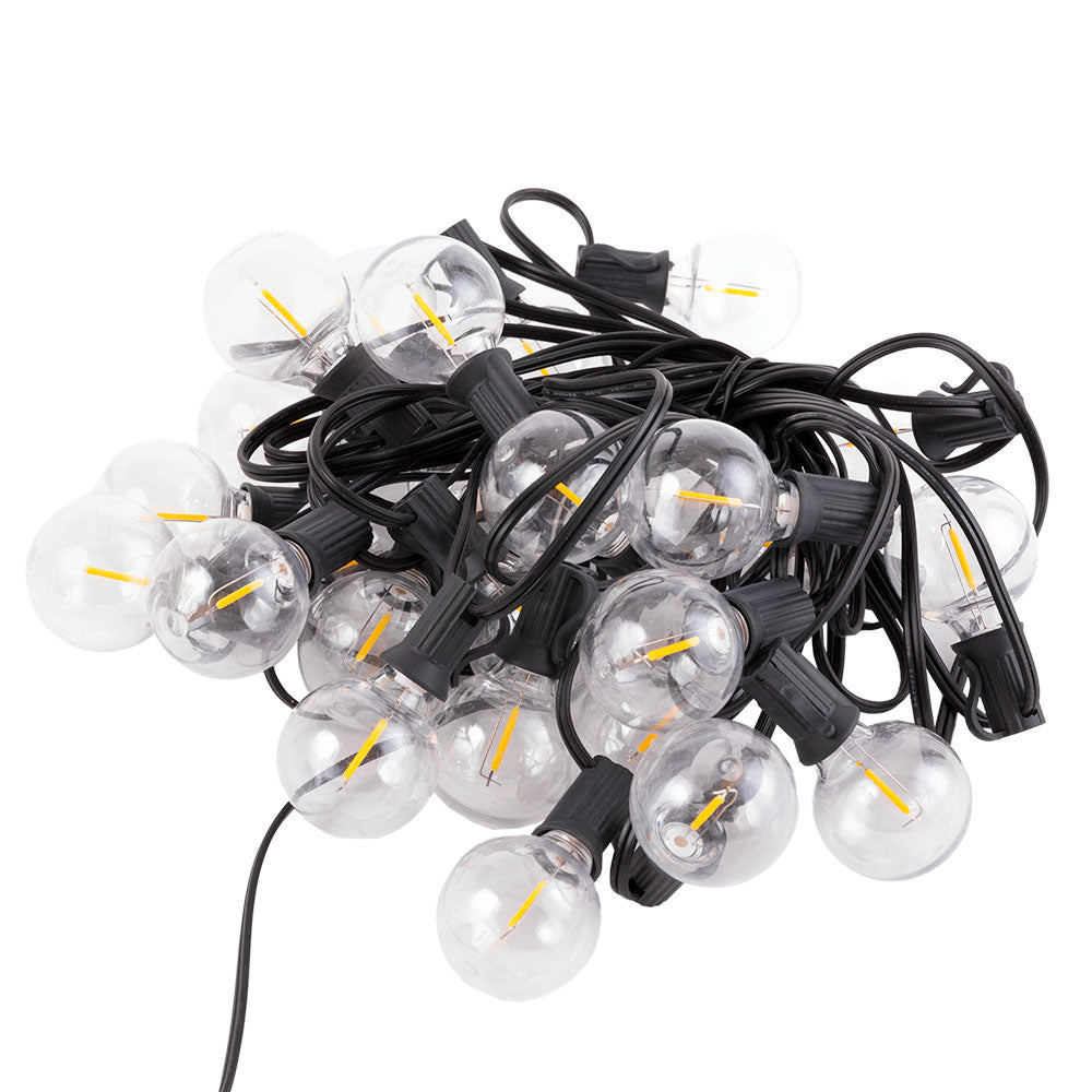 Corrente 25 lâmpadas LED G40 2700 K 9,5 m solar - painel: 5,5 V 1,2 W bateria: 3,7 V 1200 mAh - Image 2