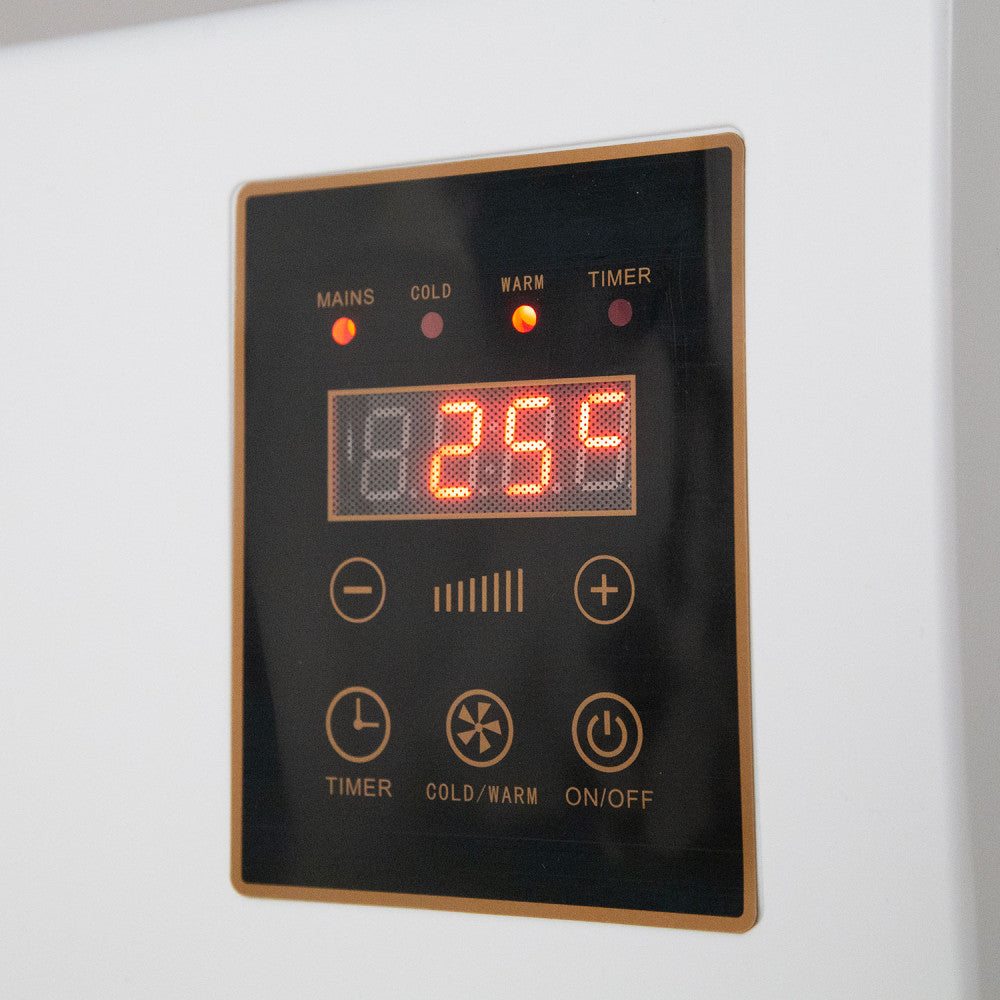 Aquecedor ptc + ventilador 1500 W comando à distância branco - Image 5