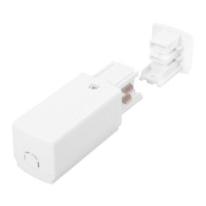 Conector inicial de calha trifásico branco